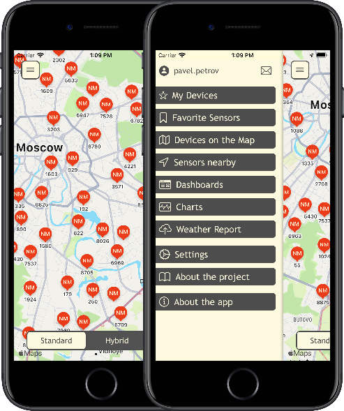 Sensors NM App Screenshot